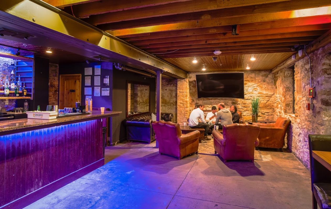 Interior, bar area on the left